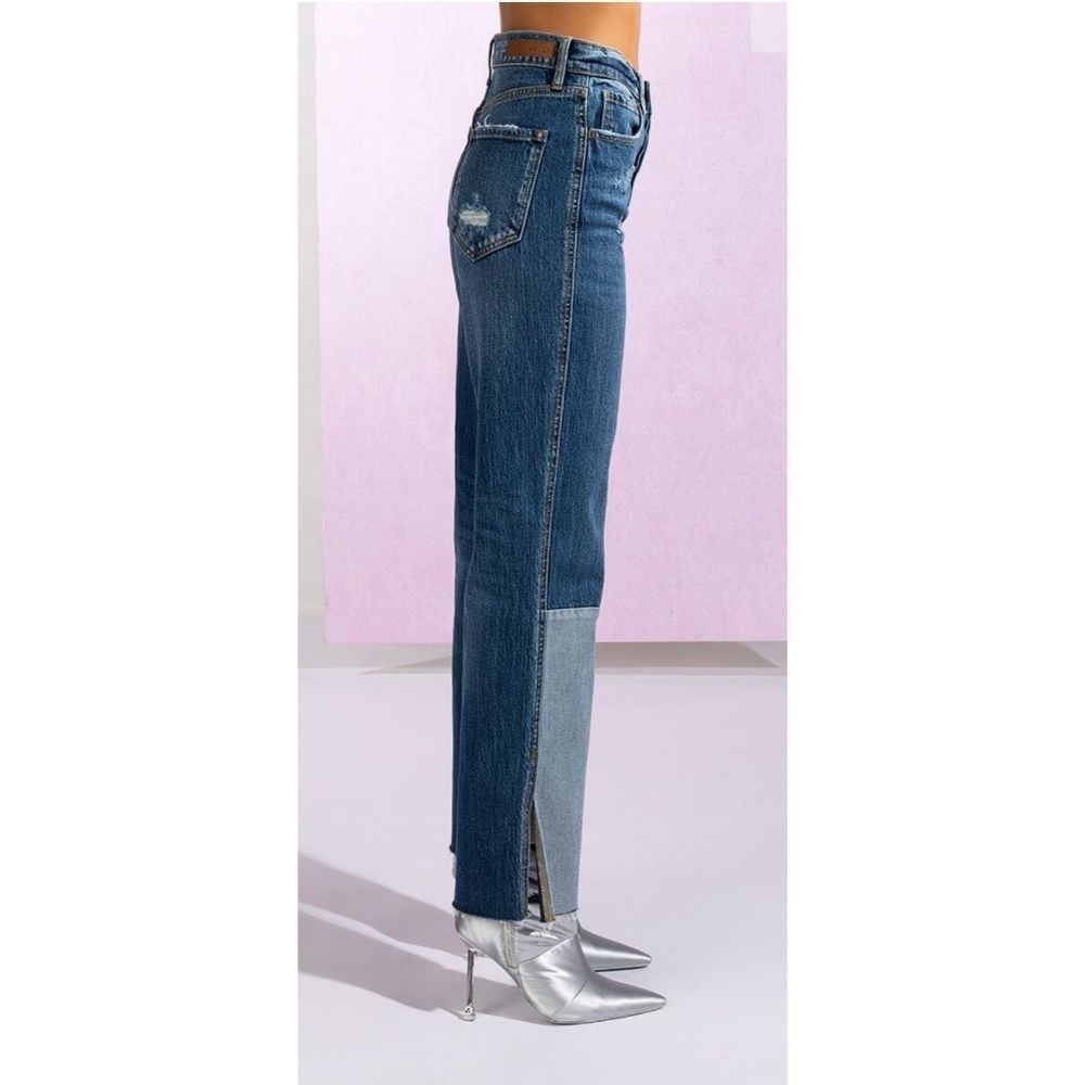 Cello HIGH RISE STRAIGHT LEG PATCHWORK JEANS 13 - Picture 3 of 14